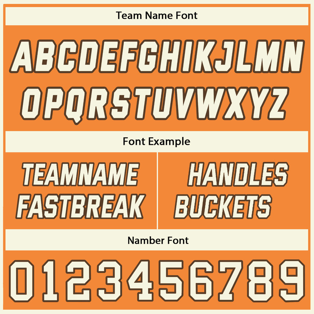 Custom Reversible Cream Orange Basketball Uniform Set | Team Name & Number - Vosoli