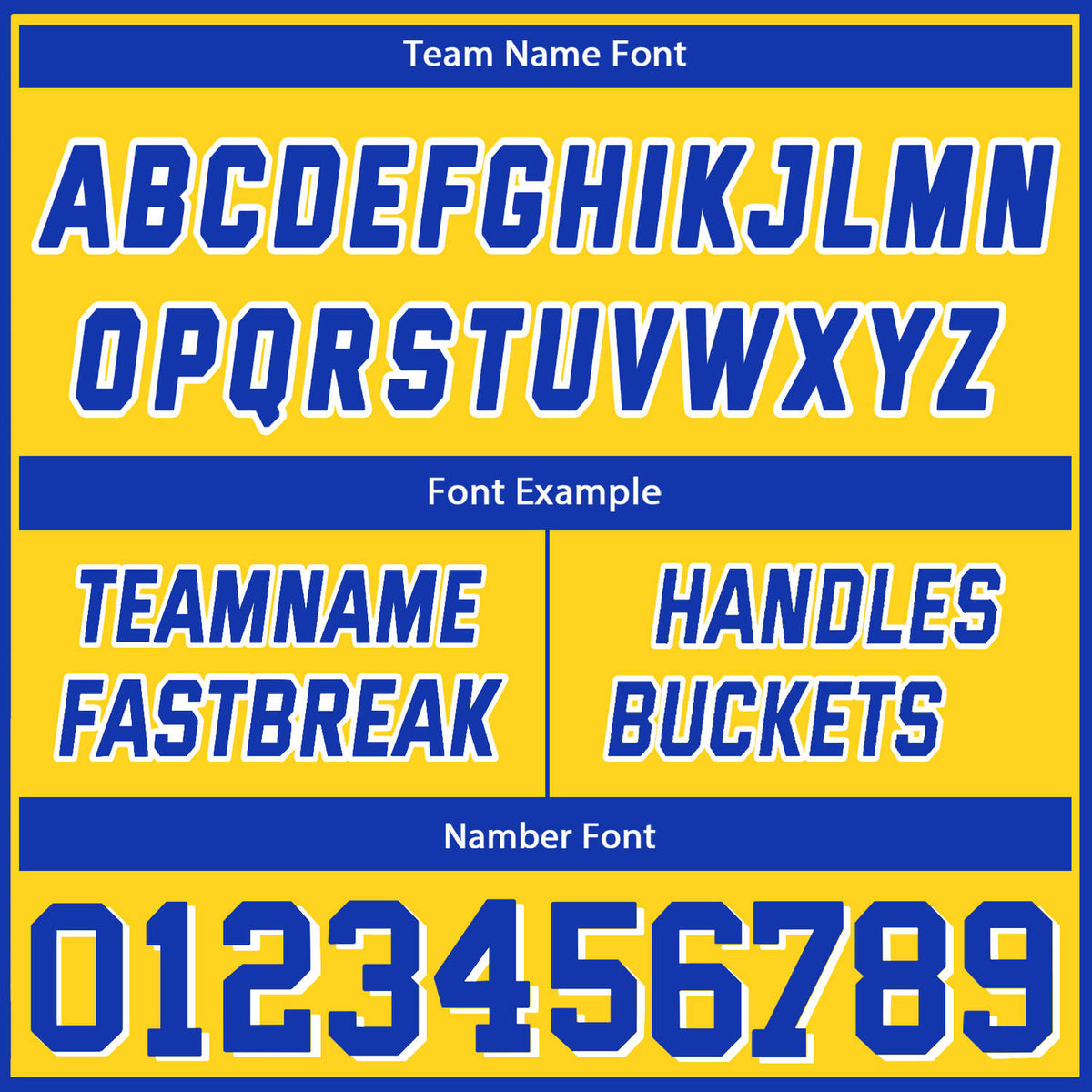 Custom Reversible Gold Blue Basketball Uniform Set | Team Name & Number - Vosoli