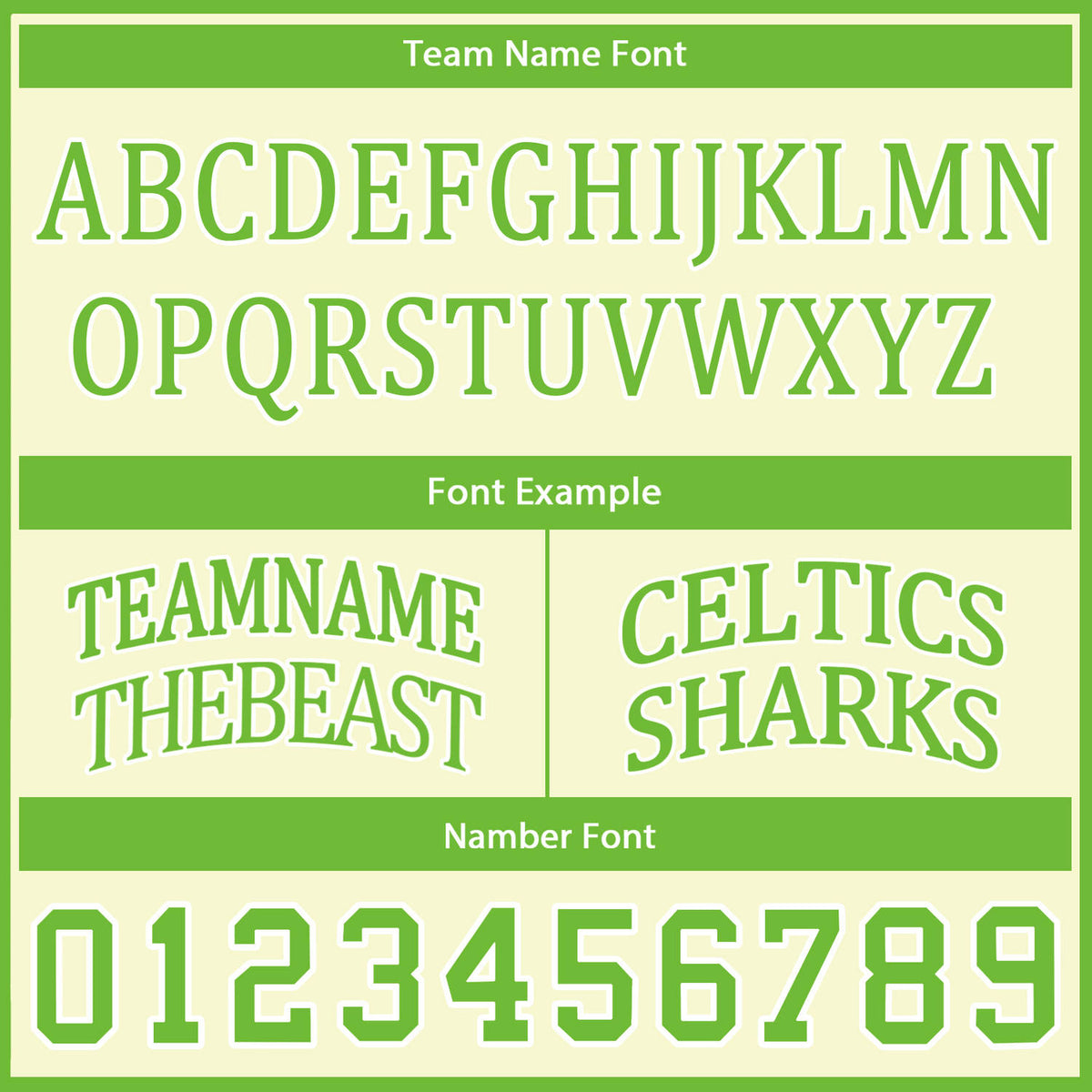 Custom Reversible Green Cream Basketball Uniform Set | Team Name & Number - Vosoli