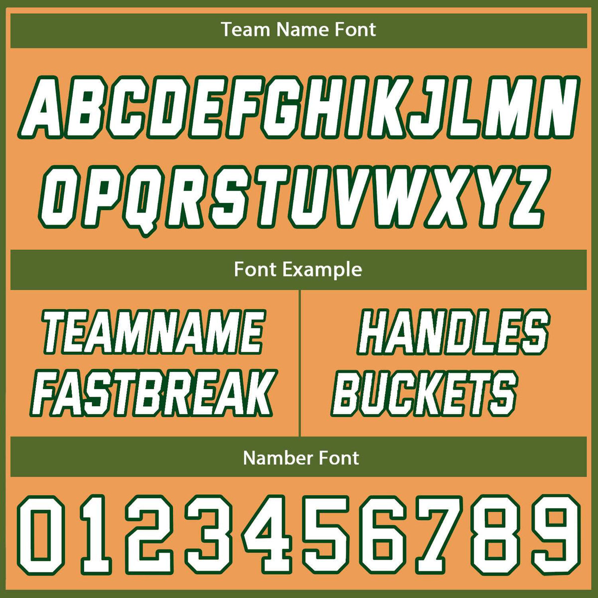 Custom Reversible Green Cream Orange Basketball Uniform Set | Team & Player Name - Vosoli