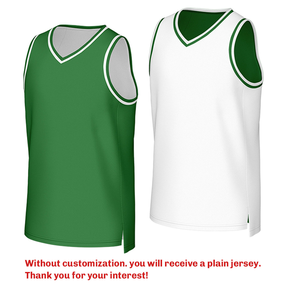 Custom Reversible Green & White Mesh Basketball Jersey | Personalized Team Jersey | Vosoli