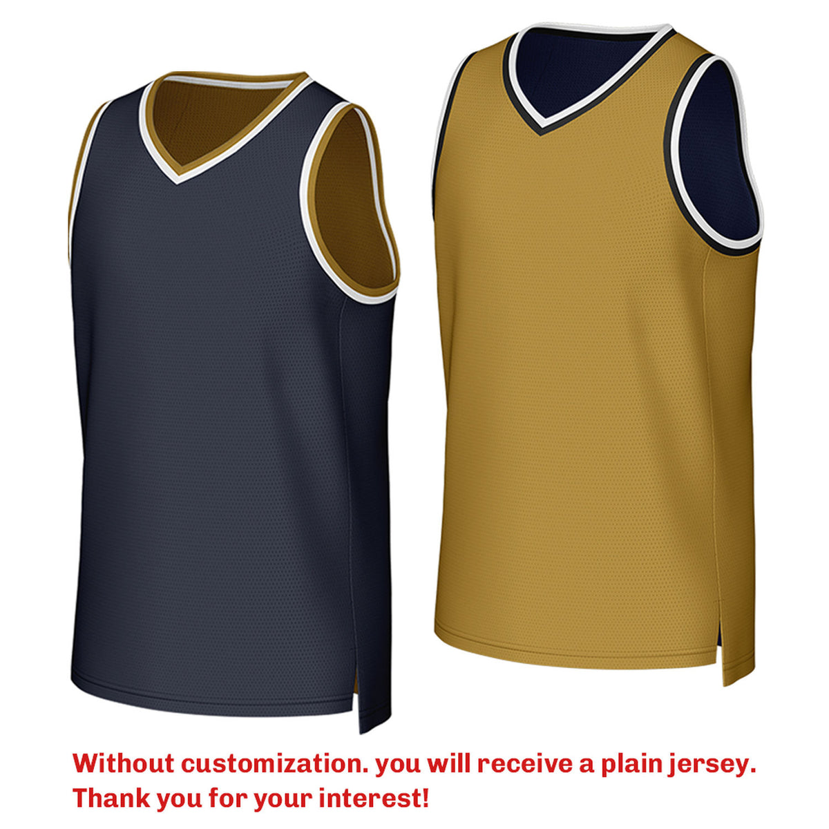 Custom Reversible Navy & Gold Mesh Basketball Jersey | Personalized Team Jersey | Vosoli