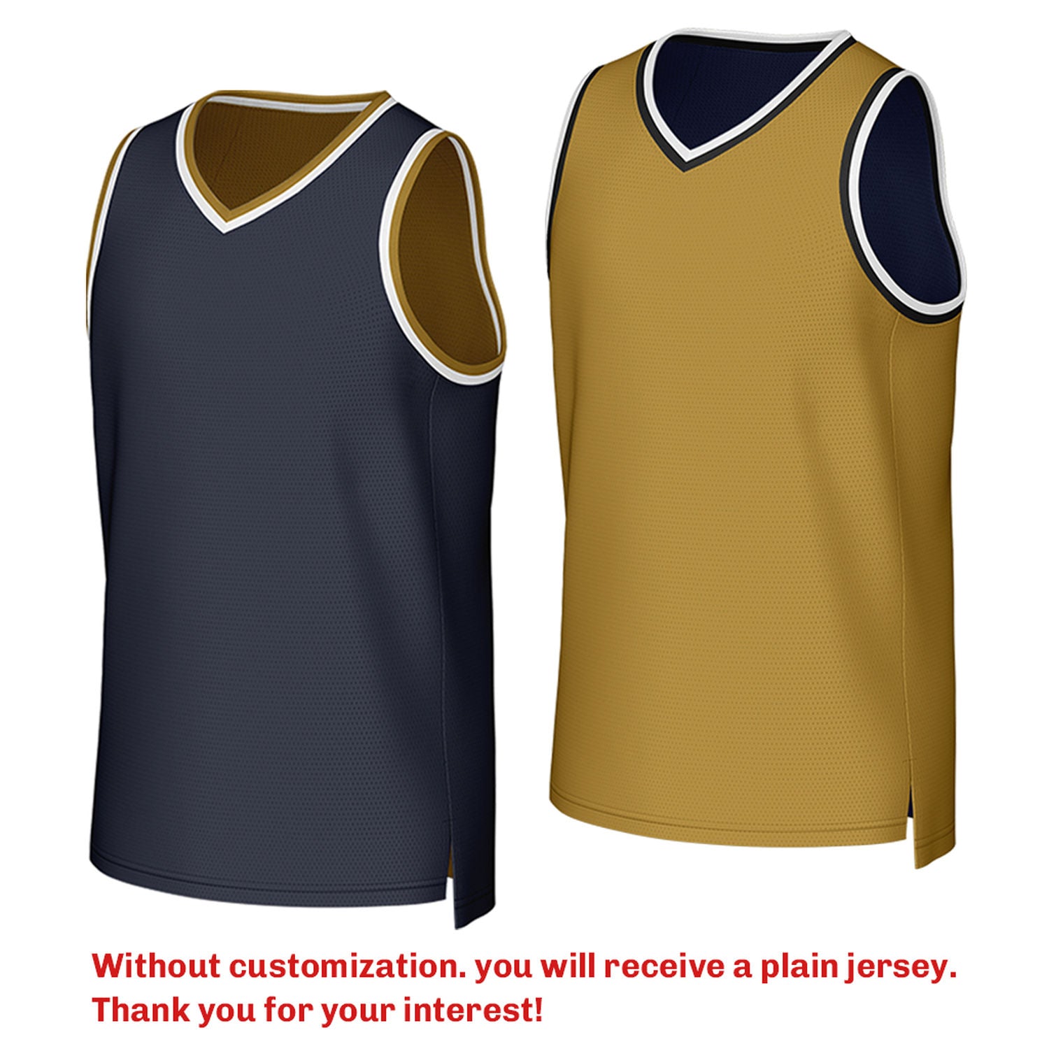 Custom reversible navy gold basketball jersey, personalized team name number Logo breathable Mesh sports top for men women youth game practice - Vosoli