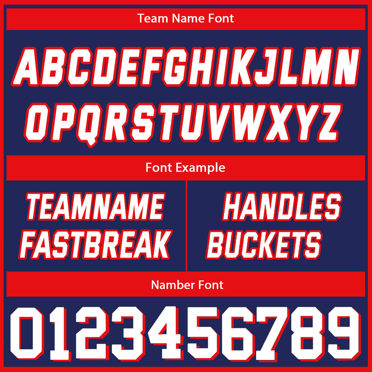 Custom Reversible Navy White Red Basketball Uniform Set | Team Name & Number - Vosoli