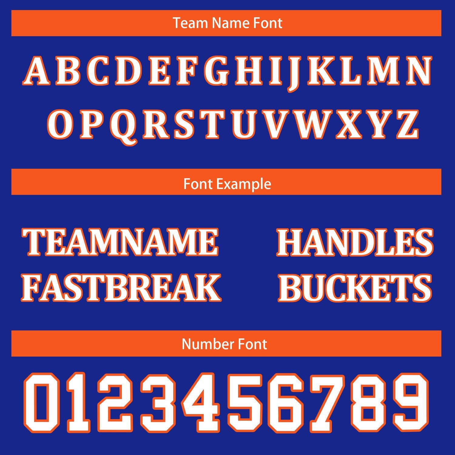 Custom Reversible Orange Royal Blue Basketball Uniform Set | Team Name & Number - Vosoli