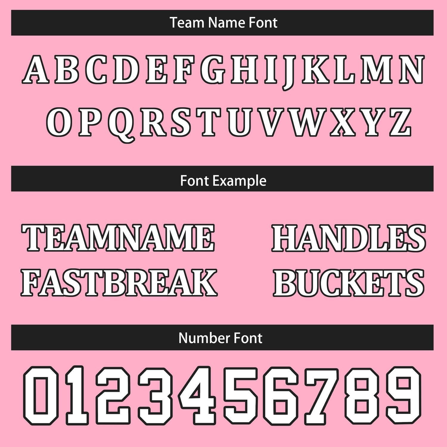 Custom Reversible Pink Black White Star Basketball Uniform Set | Team Name & Number - Vosoli
