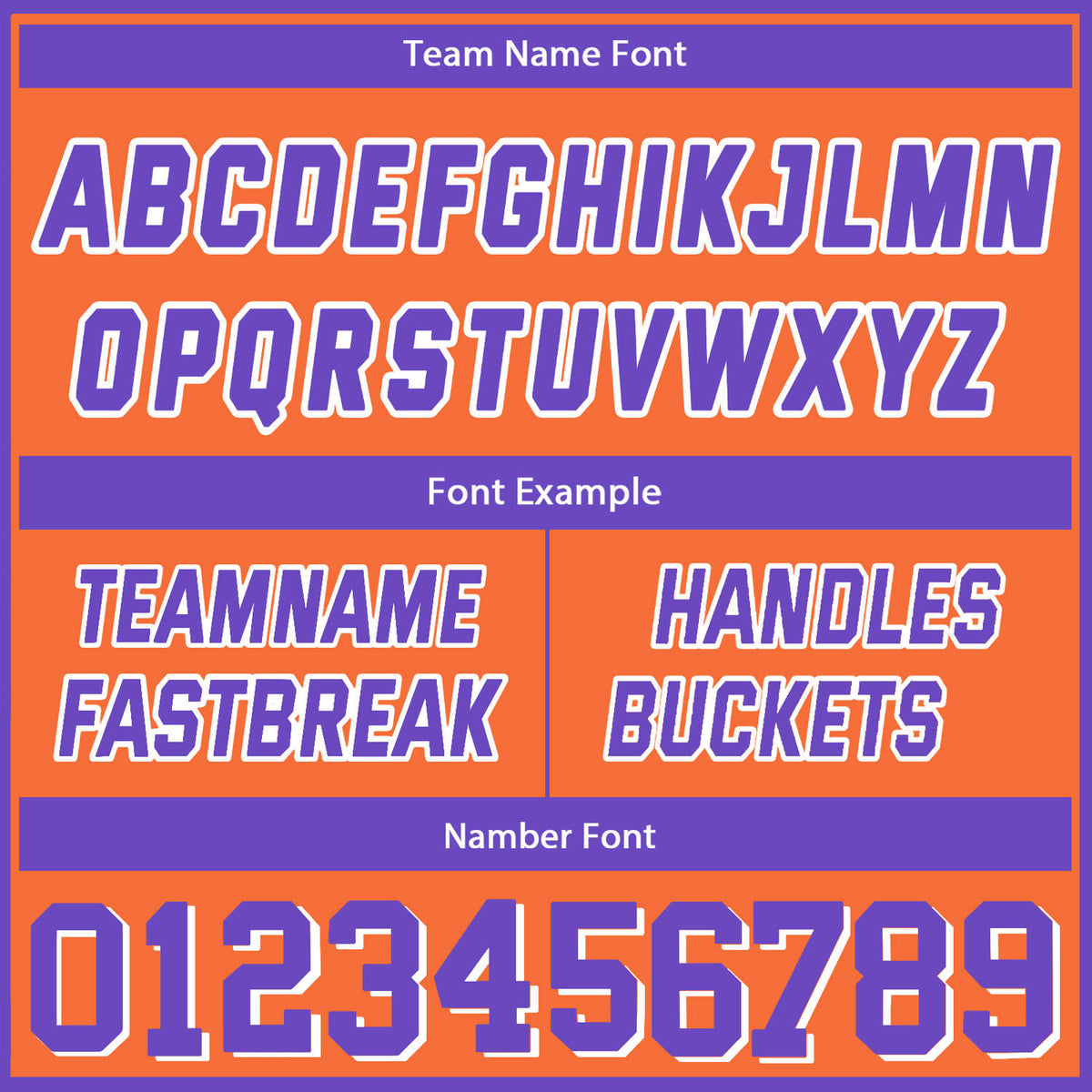 Custom Reversible Purple Orange Basketball Uniform Set | Team Name & Number - Vosoli