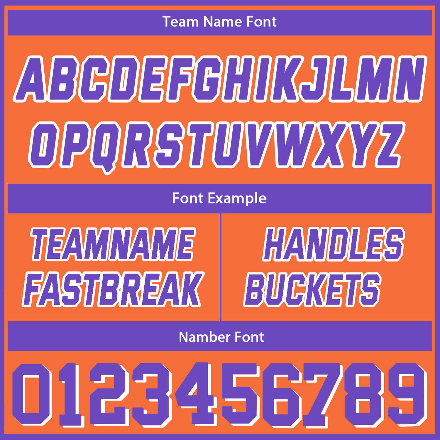 Custom Reversible Purple Orange Basketball Uniform Set | Team Name & Number - Vosoli