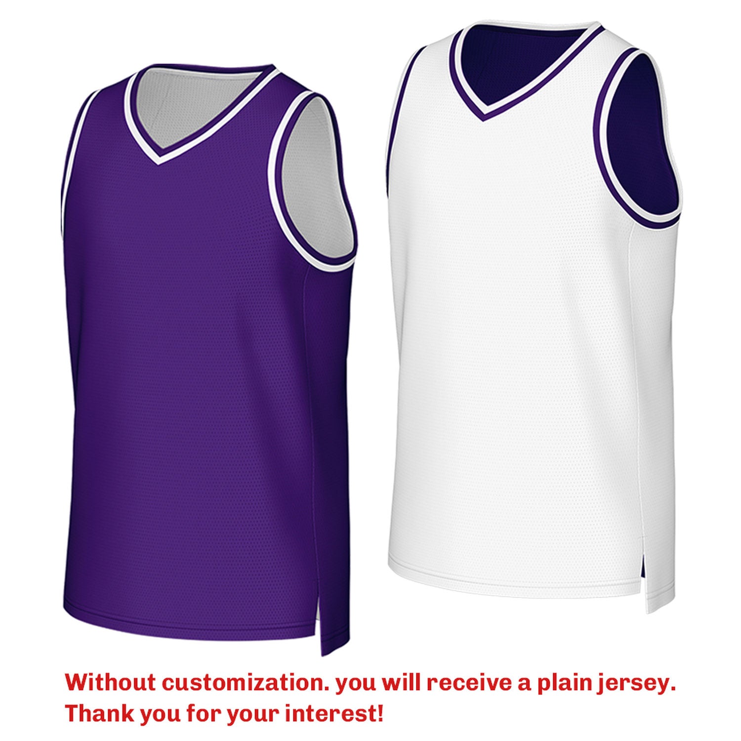 Custom reversible purple white basketball jersey, personalized team name number Logo breathable Mesh sports top for men women youth game practice - Vosoli