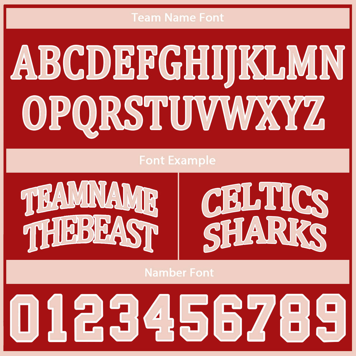 Custom Reversible Red Cream Basketball Uniform Set | Team Name & Number - Vosoli