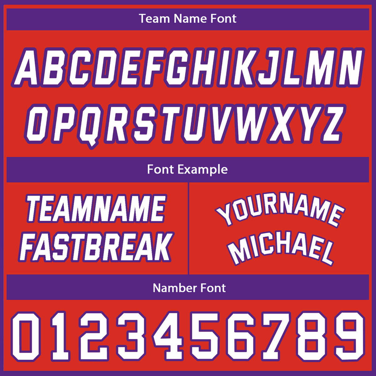 Custom Reversible Red Purple Basketball Jersey | Personalized Team Name & Number - Vosoli