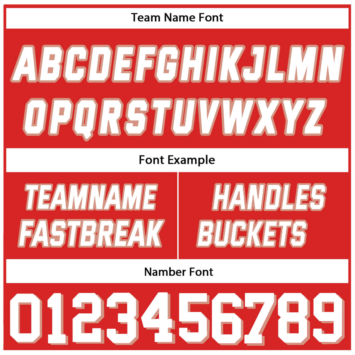 Custom Reversible Red White Basketball Uniform Set | Team Name & Number - Vosoli