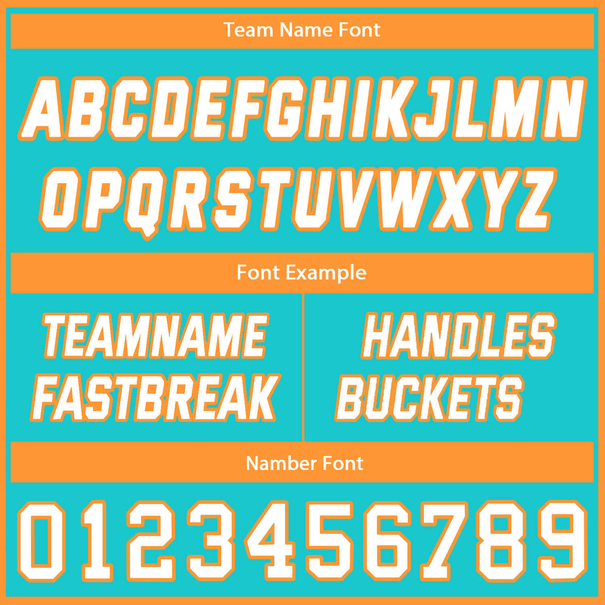 Custom Turquoise Orange Basketball Uniform for Youth & Adults - Reversible Jersey Set - Vosoli
