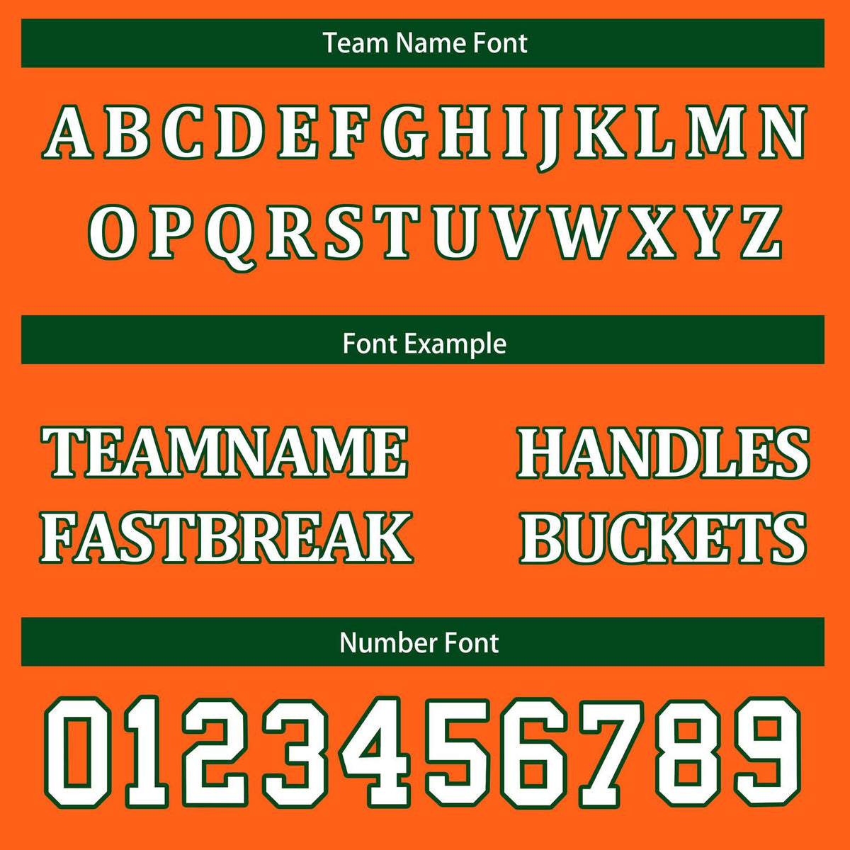 Custom Reversible White Green Orange Basketball Uniform Set | Team & Player Name - Vosoli