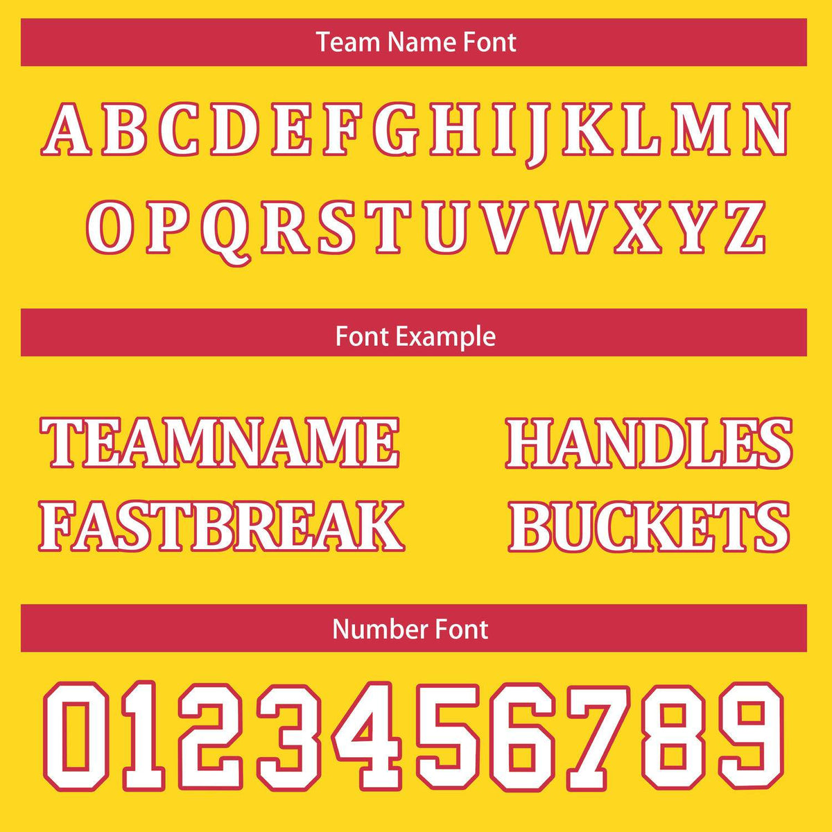 Custom Reversible White Yellow Red Basketball Uniform Set | Team Name & Number - Vosoli
