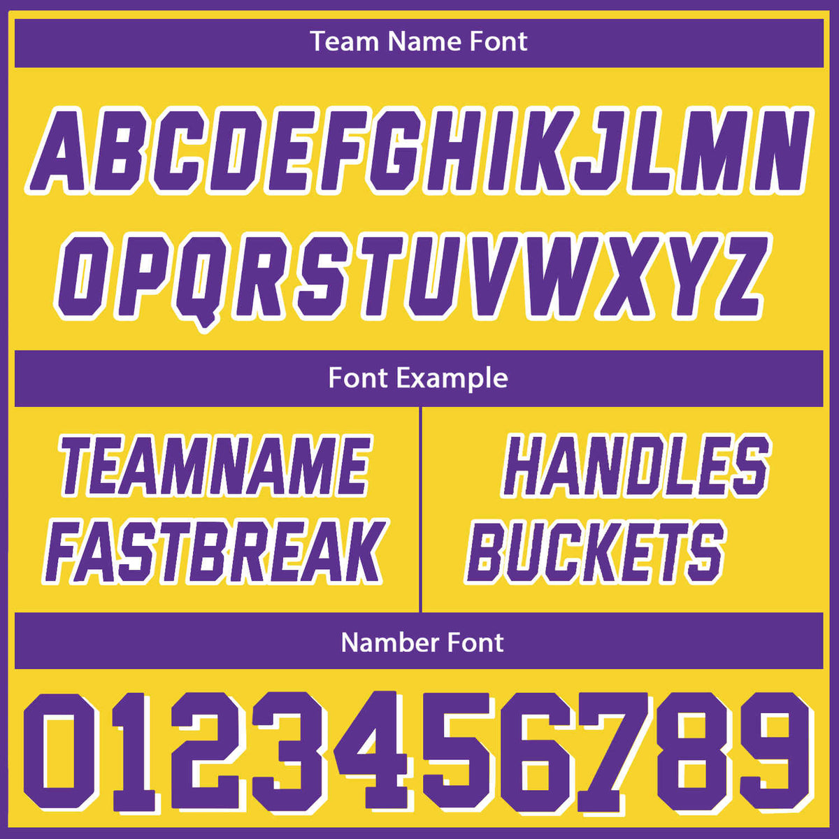 Custom Reversible Yellow Purple Basketball Uniform Set | Team & Player Name - Vosoli