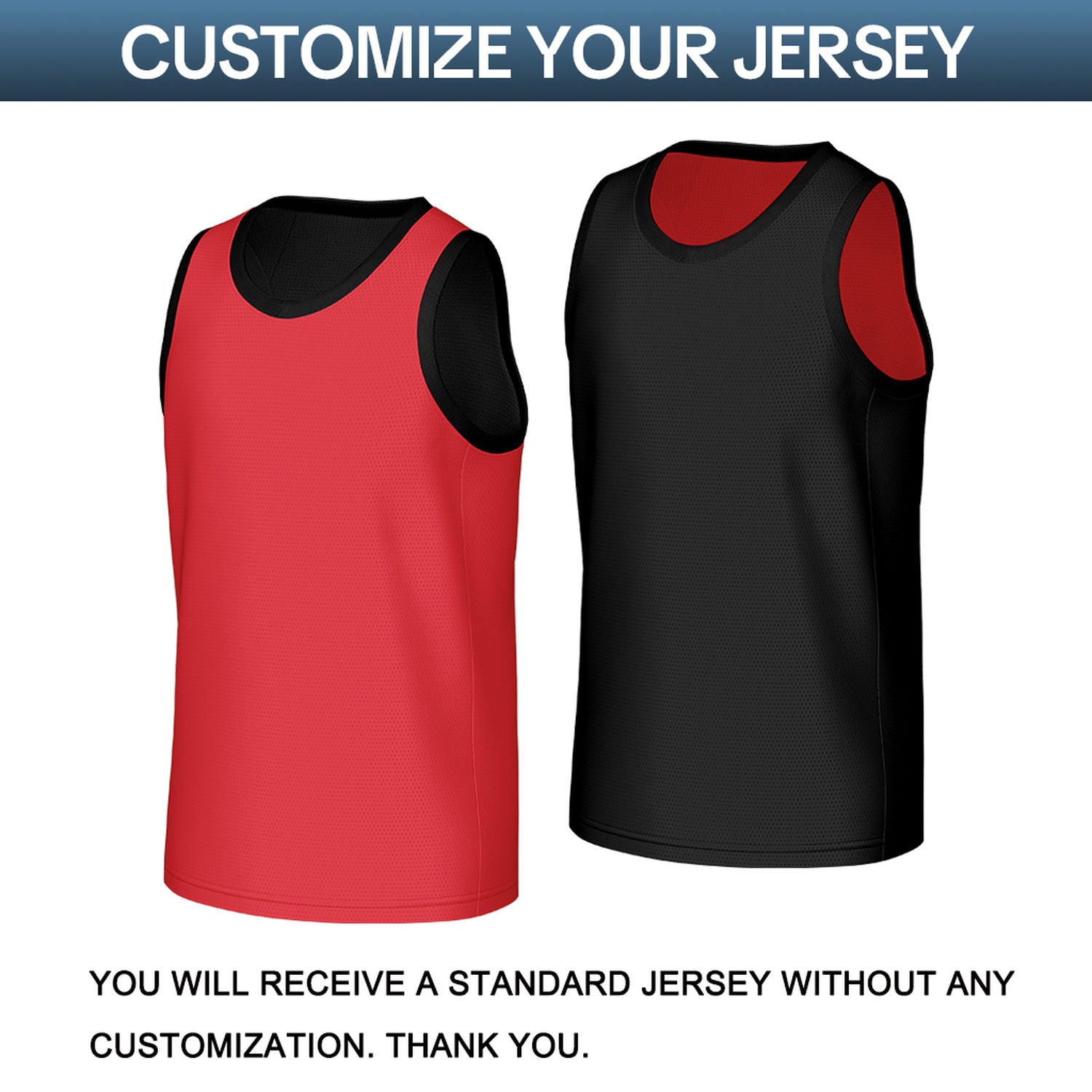 Custom Red & Black Reversible Basketball Jersey | Personalized Sleeveless Mesh Jersey for Men Women Youth