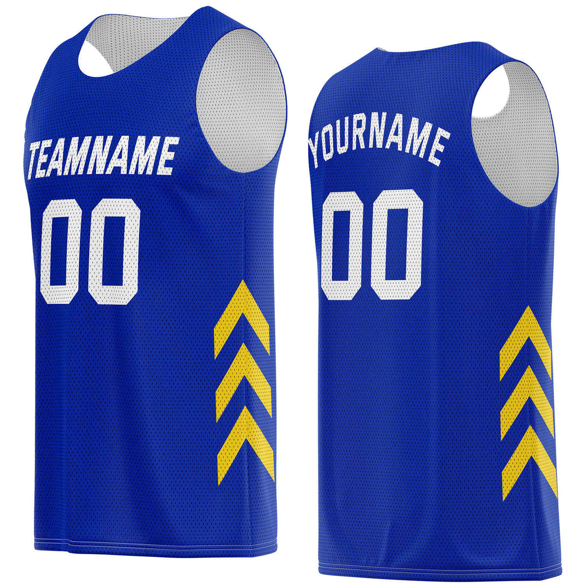 Custom Royal Blue &amp; Gold Basketball Jersey | Personalized Team Kit - Vosoli