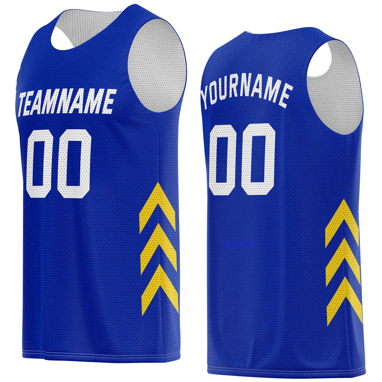 Custom Royal Blue & Gold Basketball Jersey | Personalized Team Kit - Vosoli