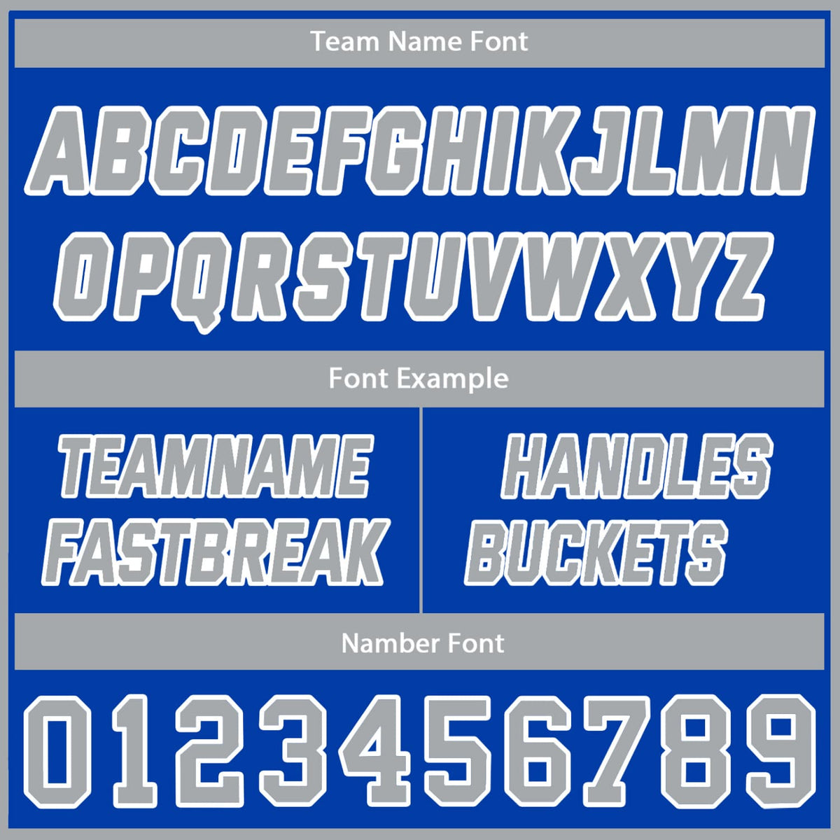 Custom Royal Blue & Gray Basketball Jersey + Shorts Set - Personalized Team Name, Number | Vosoli