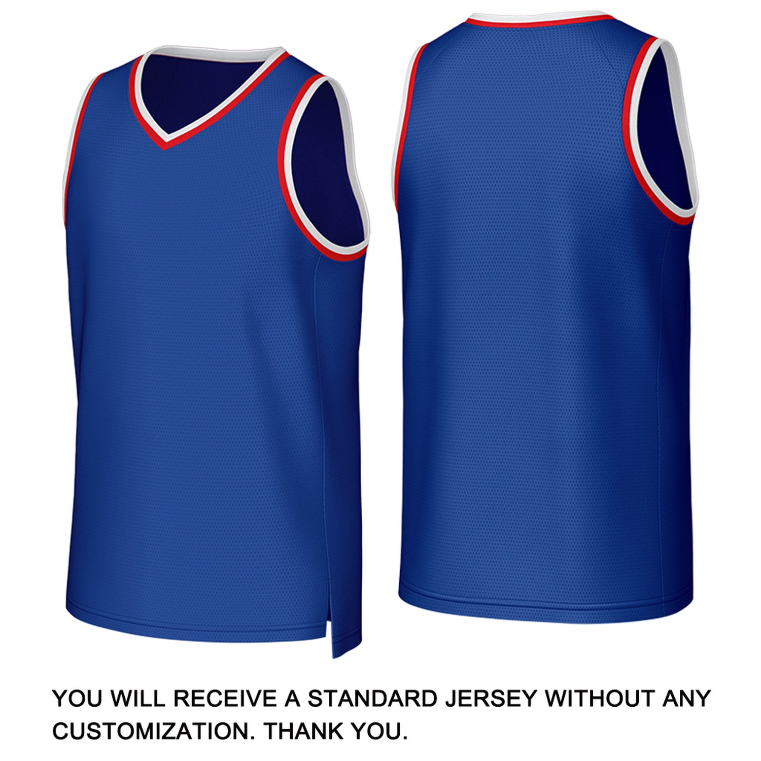 Custom Royal Blue & Red Mesh Basketball Jersey | Personalized Name & Number Team Uniform