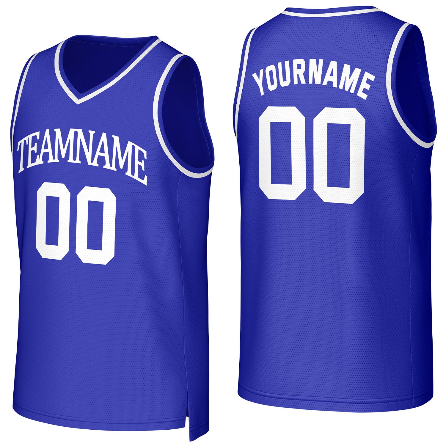 Custom royal blue basketball jersey with logo, personalized name & number, team uniform for men women youth game practice - Vosoli