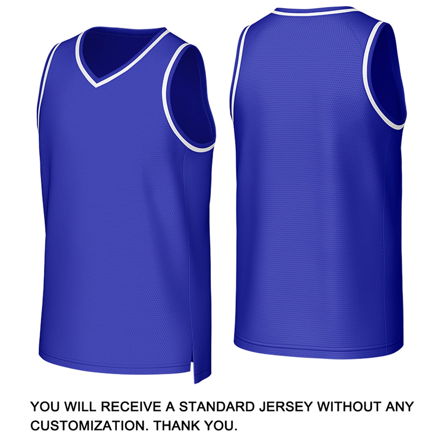 Custom Royal Blue & White Basketball Jersey | Personalized Name & Number Team Uniform