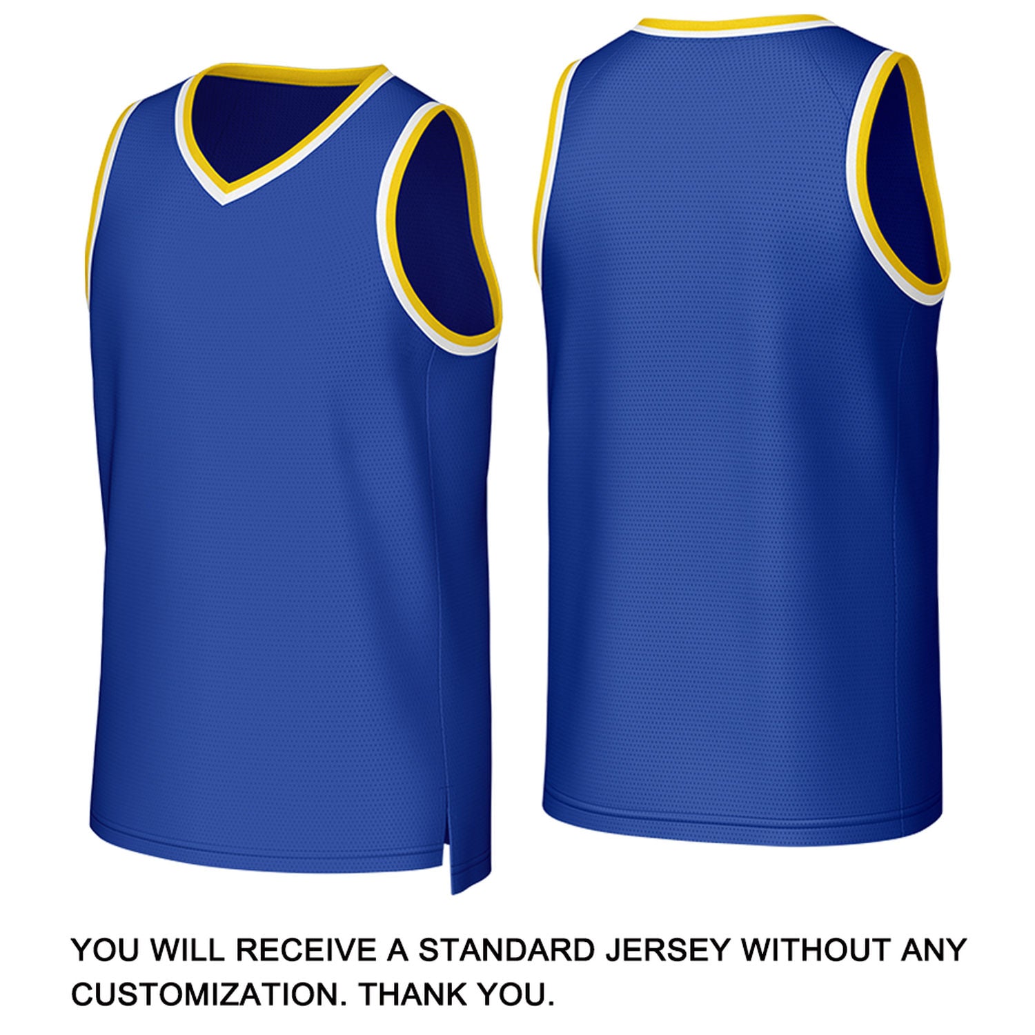 Custom Royal Blue & Yellow Mesh Basketball Jersey | Personalized Team Uniform for youth & adults