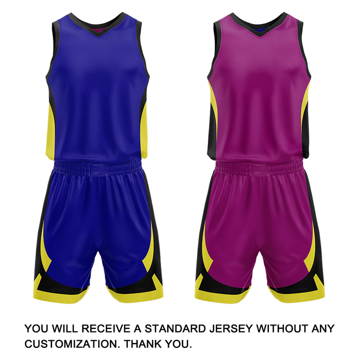 Custom Royal Blue Fuchsia Reversible Basketball Jersey Set | Personalized Name Number Mesh Sports Uniform