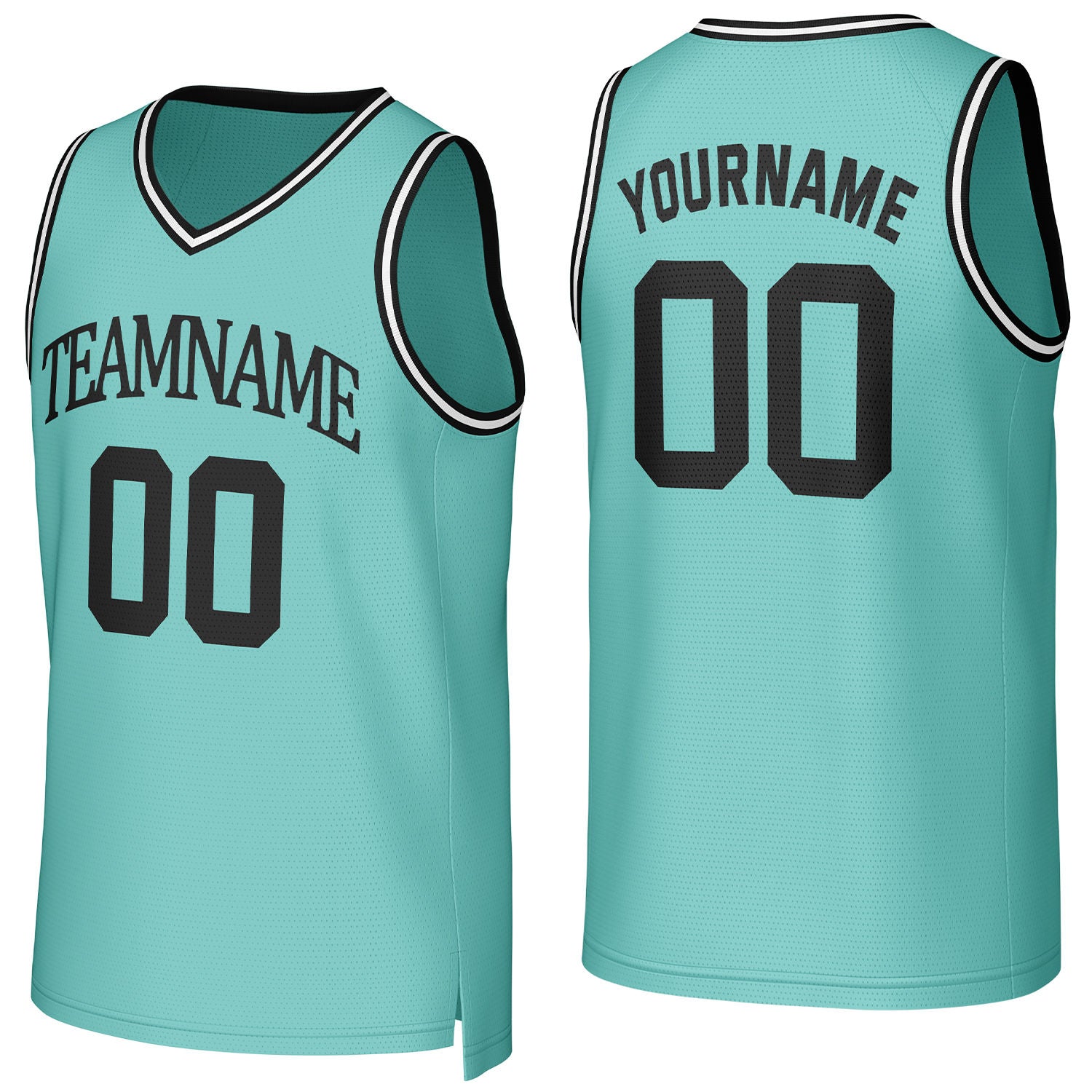 Custom teal basketball jersey with logo, personalized name & number, team uniform for men women youth game practice - Vosoli