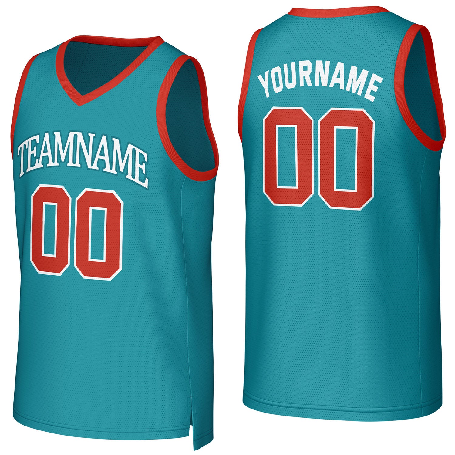 Custom teal basketball jersey with logo, personalized name & number, team uniform for men women youth game practice - Vosoli