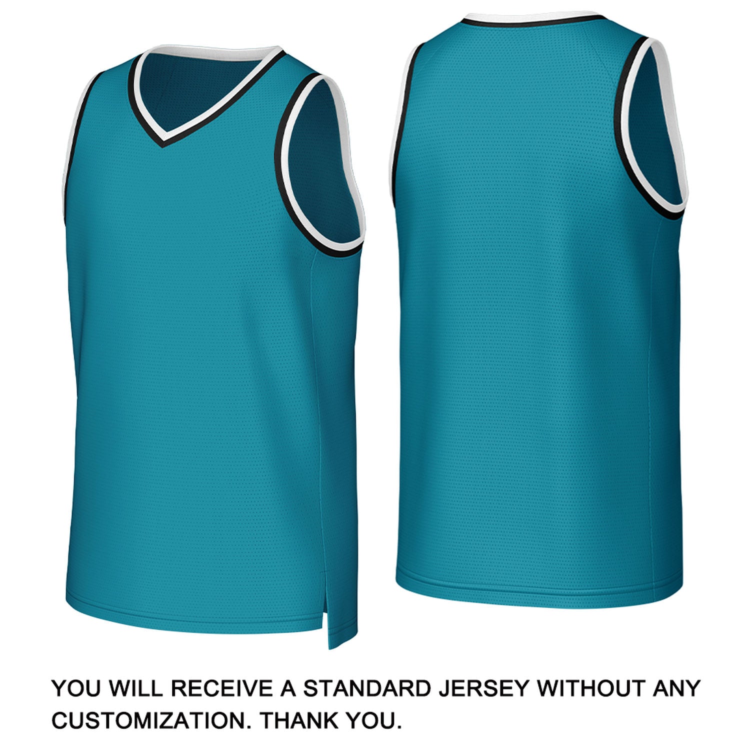 Custom Teal & White Basketball Jersey | Personalized Name & Number Team Uniform