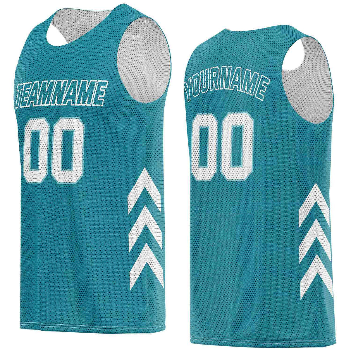 Custom Teal &amp; White Basketball Jersey | Personalized Team Kit - Vosoli
