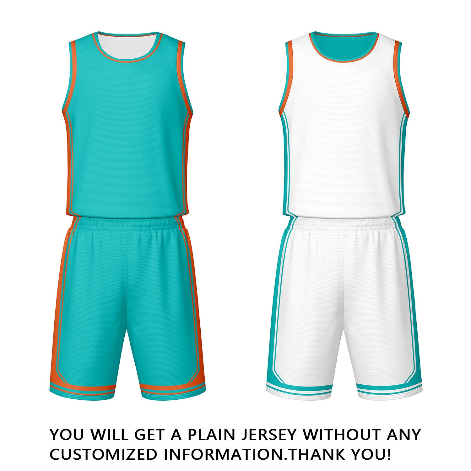 Custom Teal White Reversible Basketball Jersey Set | Personalized Name Number Mesh Sports Uniform