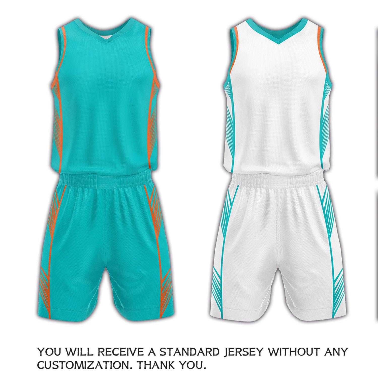 Custom Teal & White Reversible Basketball Uniform Set | Personalized Name Number Sports Jersey Shorts Kit