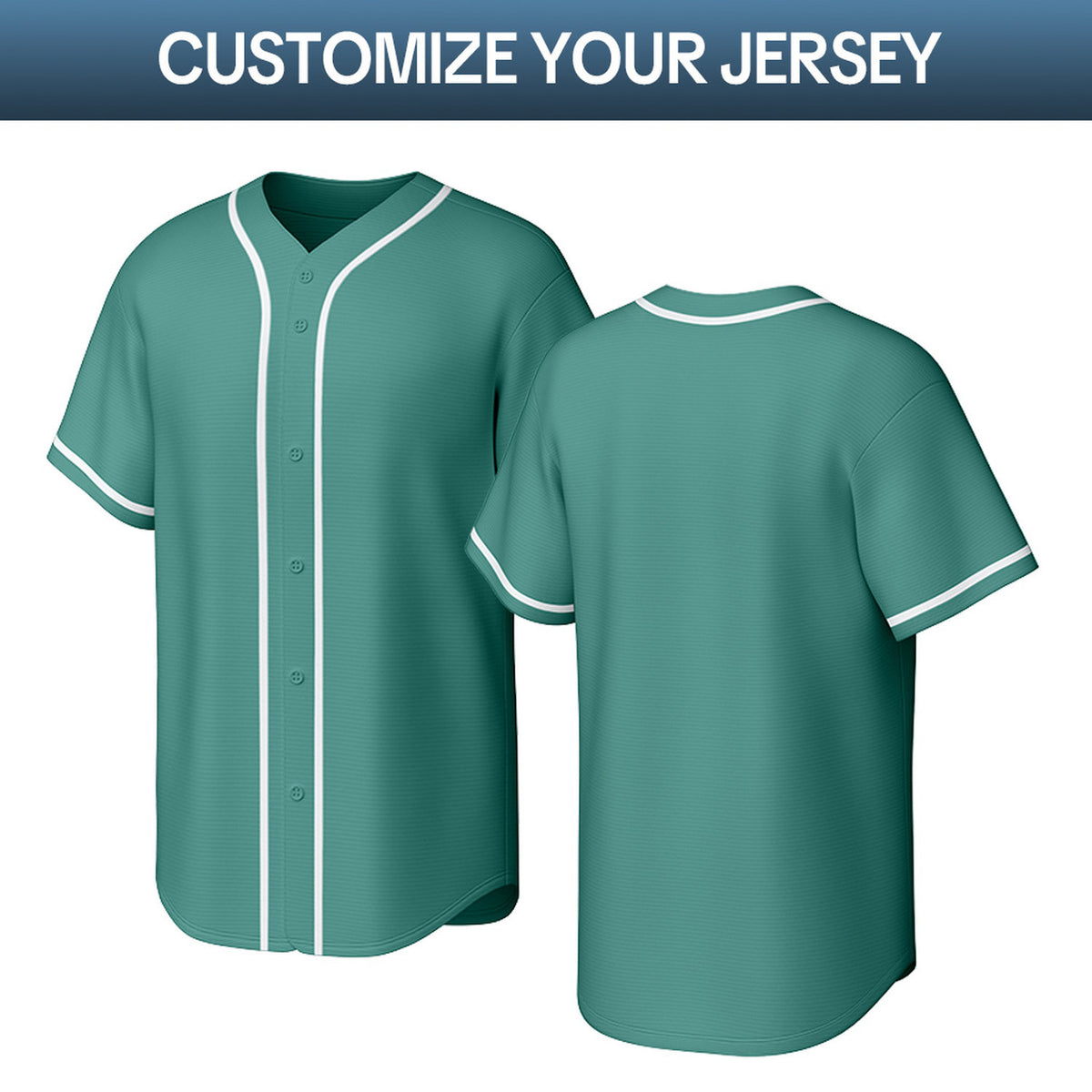 Custom Teal Yellow & White Personalized Baseball Jersey | Team Sports Uniform | Vosoli