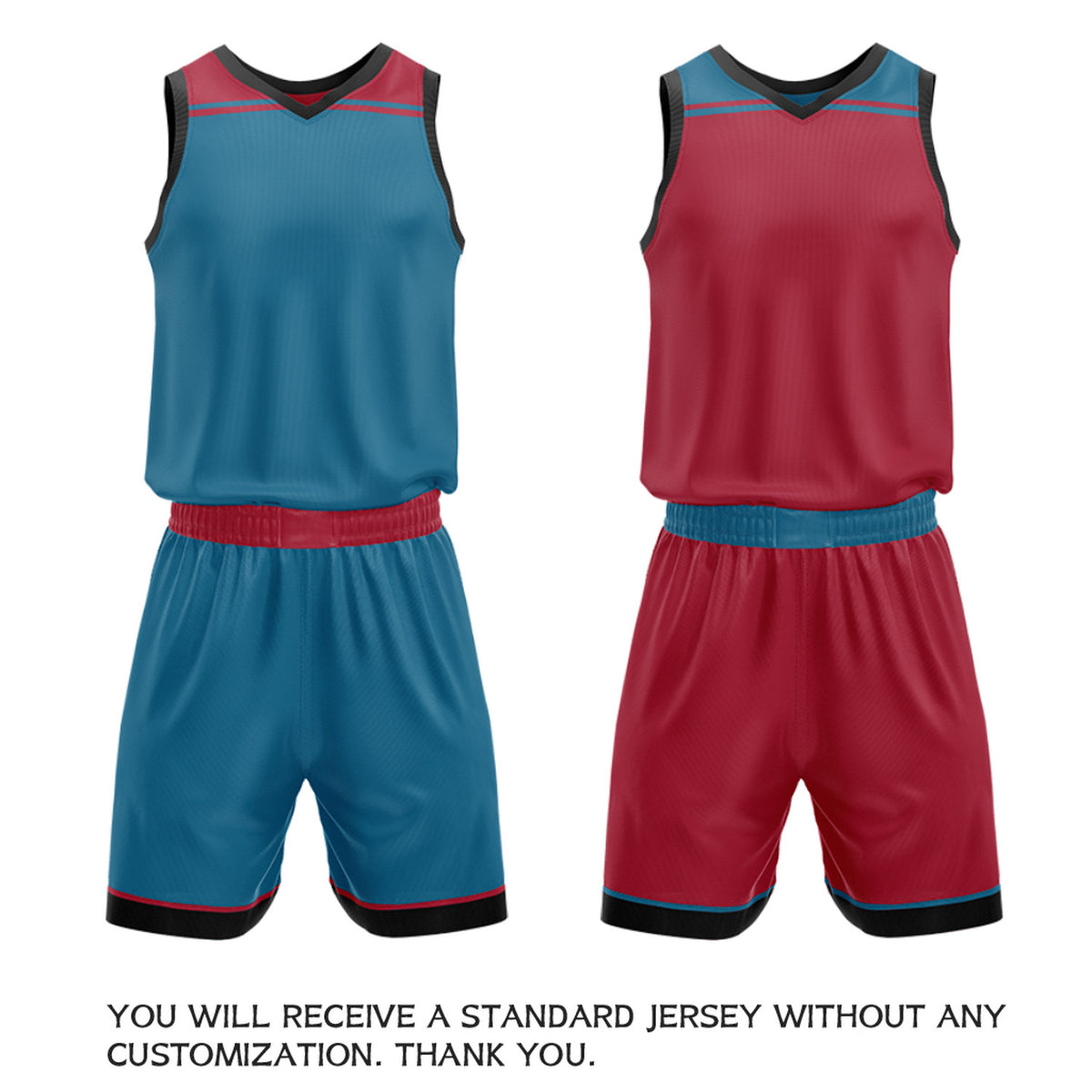 Custom Teal & Maroon Double Sided Basketball Jersey Set | Wholesale Team Uniform