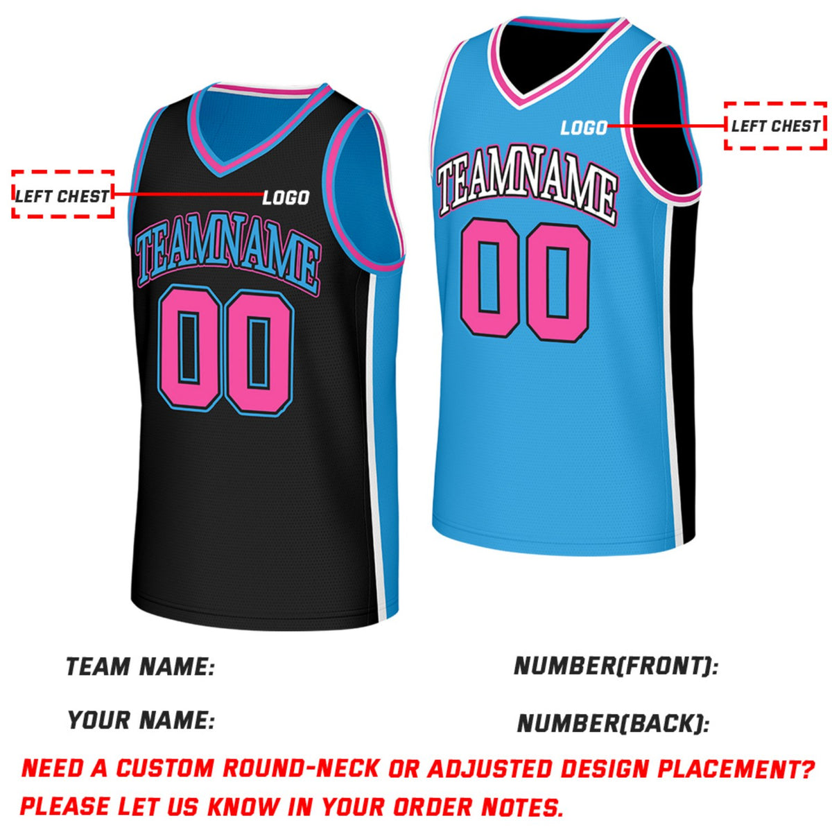 Custom Black & Cyan Reversible Basketball Jersey | Personalized Team Jerseys with Name Number Logo