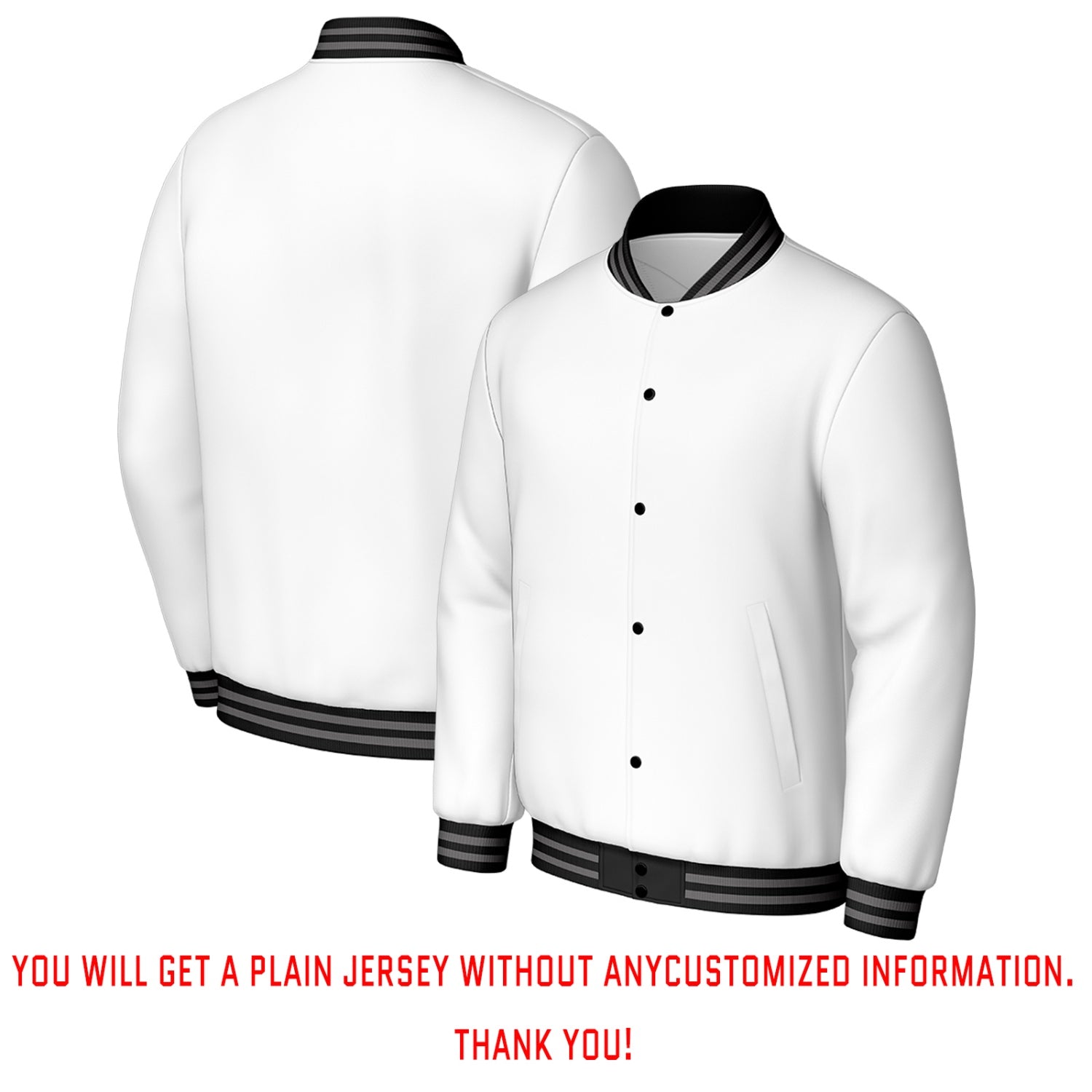 Custom White Varsity Baseball Jacket | Personalized Letterman Baseball Bomber for Adult & Youth