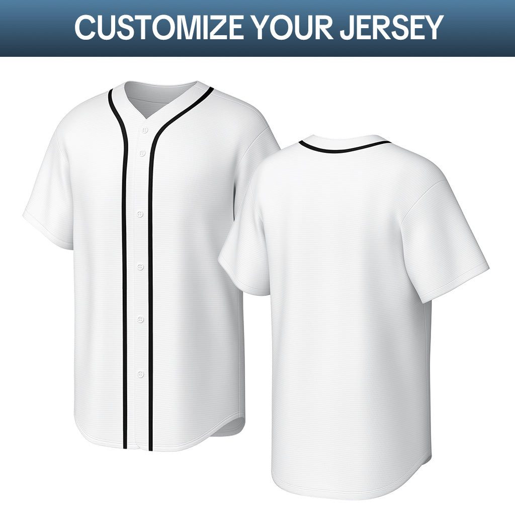 Custom White Stitched Baseball Jersey | Personalized Name & Number | Team Uniform