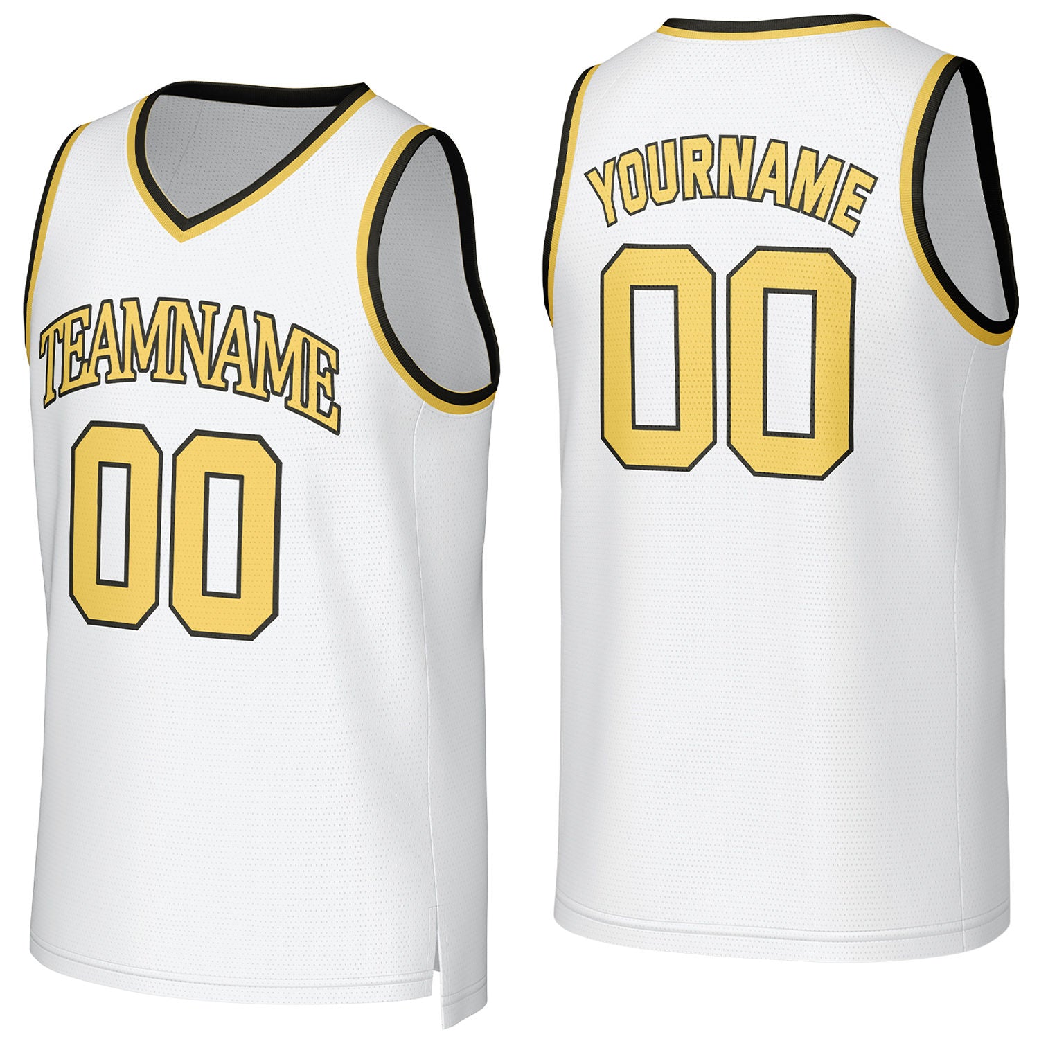 Custom white basketball jersey with logo, personalized name & number, team uniform for men women youth game practice - Vosoli
