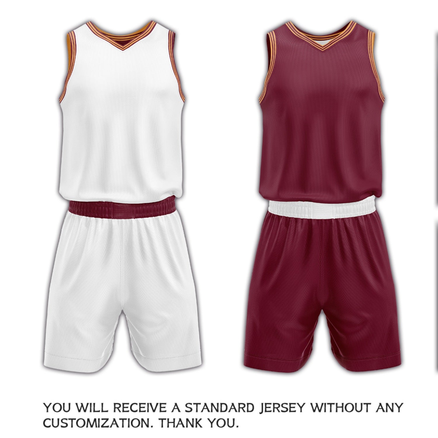 Custom White & Maroon Reversible Basketball Uniform Set | Personalized Name Number Sports Jersey Shorts Kit