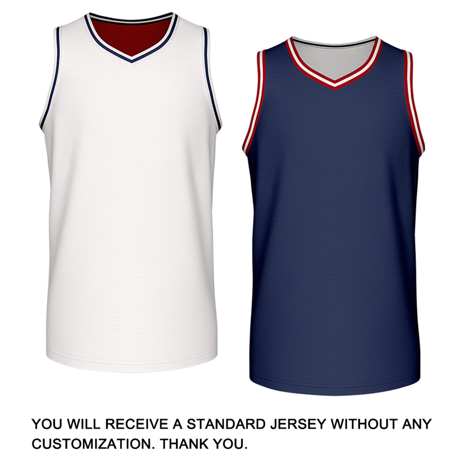 Custom Retro White & Navy Reversible Basketball Jersey | Personalized Team Jersey | Vosoli