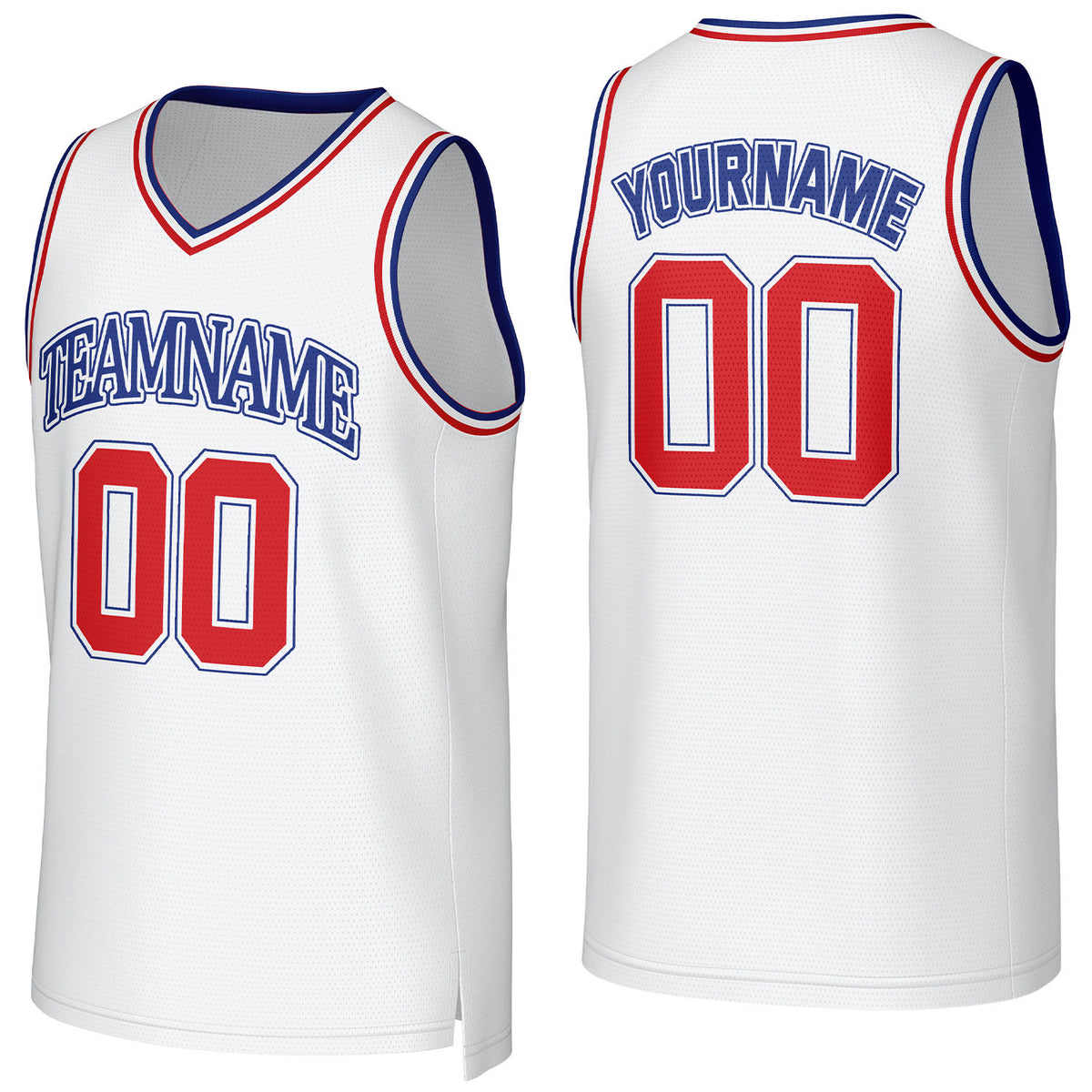 Custom white basketball jersey with logo, personalized name &amp; number, team uniform for men women youth game practice - Vosoli