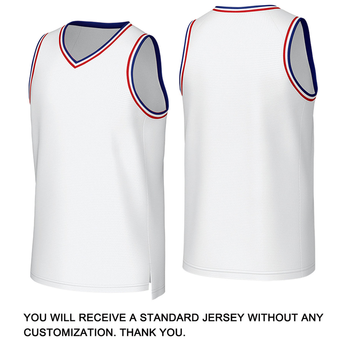 Custom White & Red Basketball Jersey | Personalized Name & Number Team Uniform