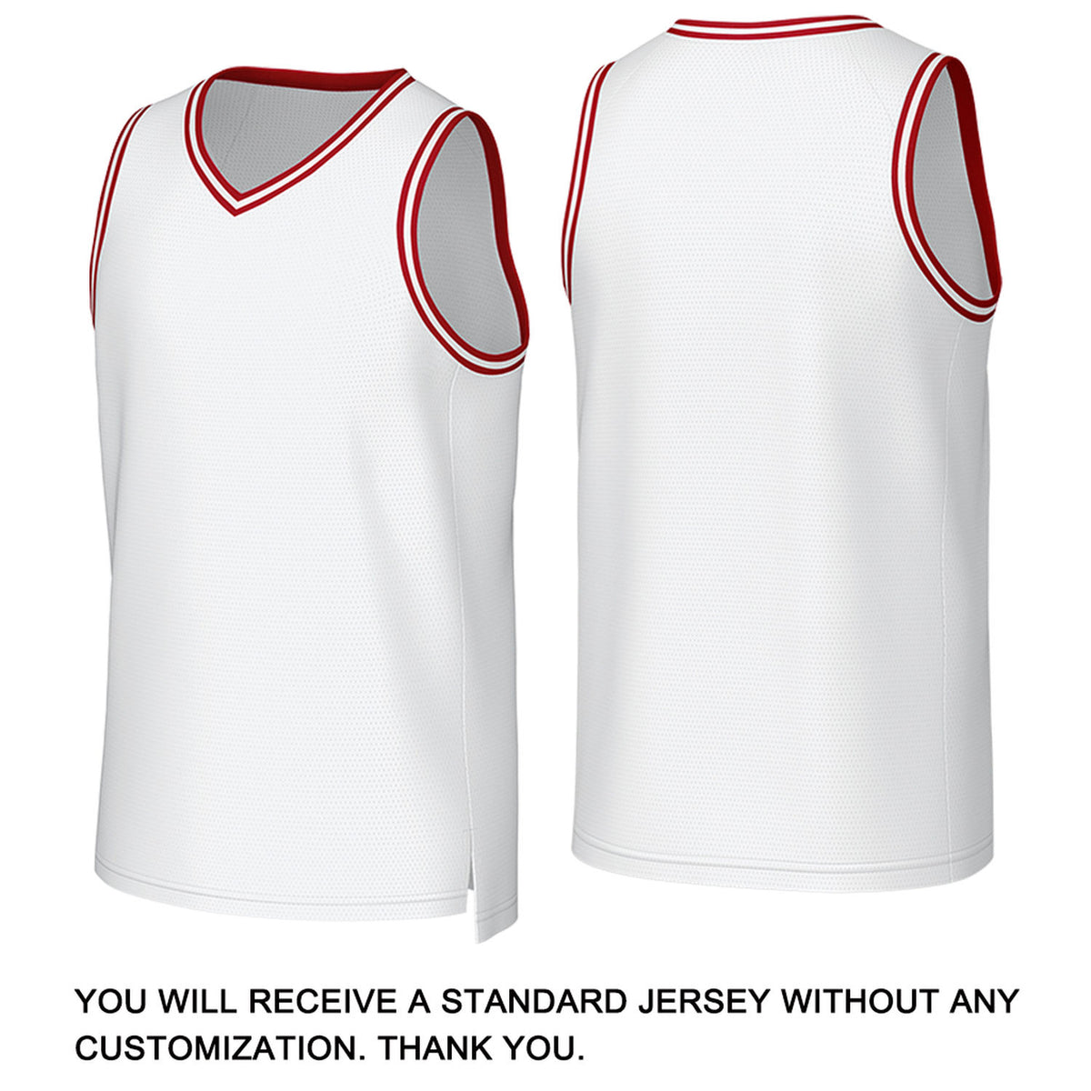 Custom White & Red Mesh Basketball Jersey | Personalized Team Uniform for youth & adults