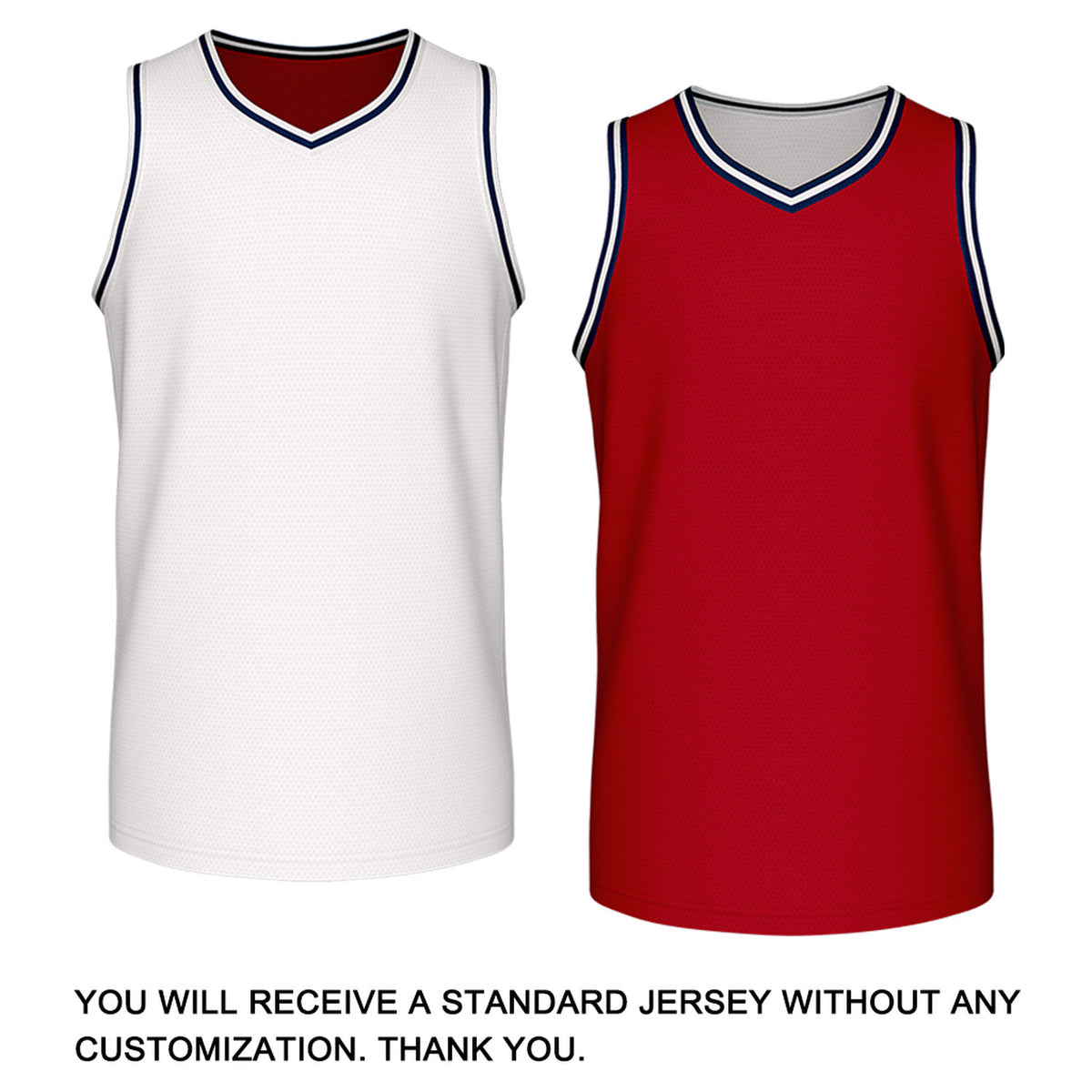 Custom Retro White & Red Reversible Basketball Jersey | Personalized Team Jersey | Vosoli