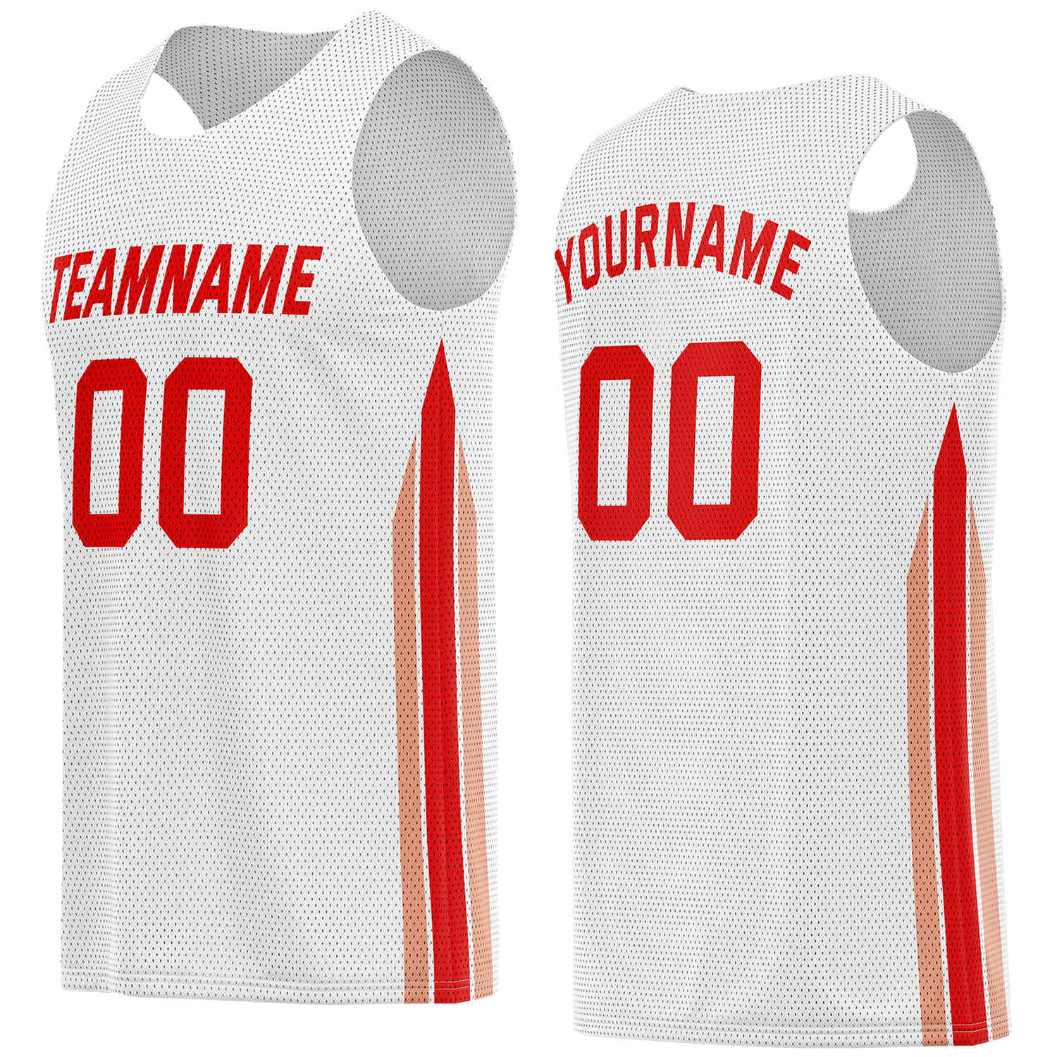 Custom White & Red-Orange Basketball Jersey | Personalized Team Kit - Vosoli