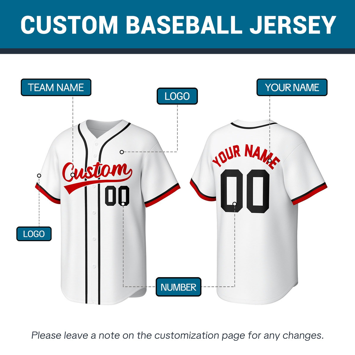 Custom White Stitched Baseball Jersey | Personalized Name & Number | Team Uniform