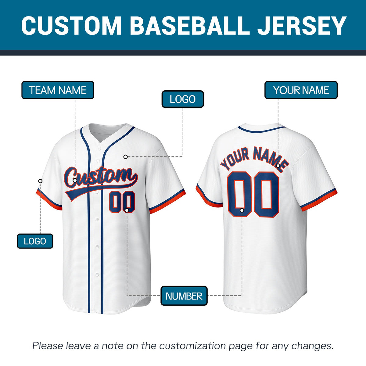 Custom White Stitched Baseball Jersey | Personalized Name & Number | Team Uniform